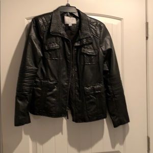 Black leather jacket